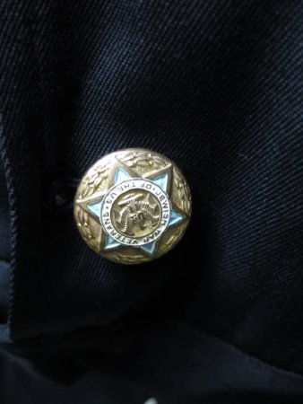 Button on suit jacket