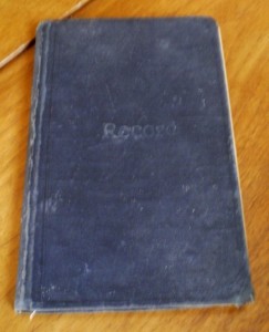 The cover of the "Secretary's Report of the Mount Vernon Branch of the Newark Sisterhood" Property of Miriam Dean-Otting. Photo by author.